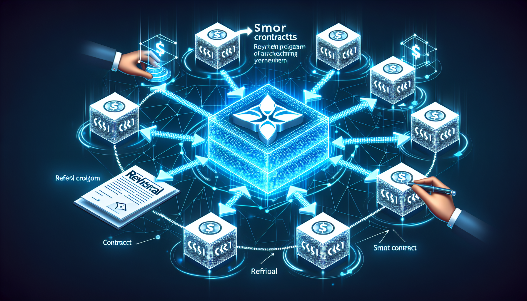 Blockchain-based referral program smart contracts