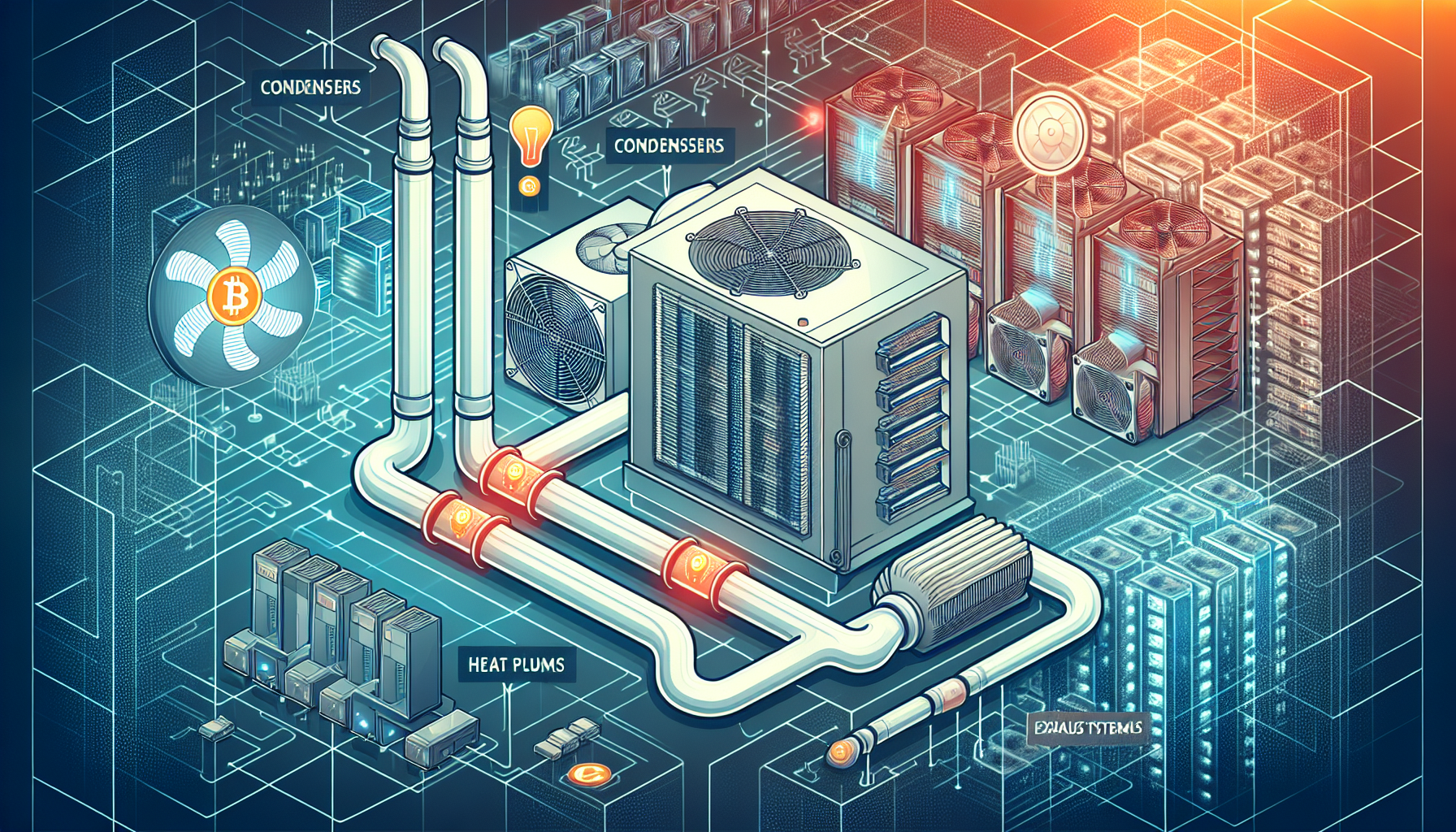 Heat recovery systems for crypto mining farms