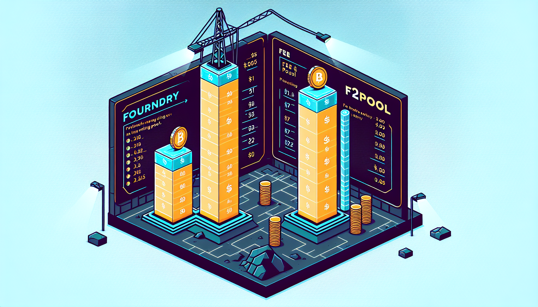Mining pool fee structures comparison (Foundry vs F2Pool)