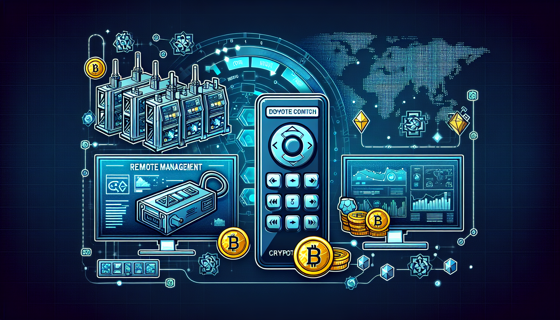 Mining rig remote management solutions