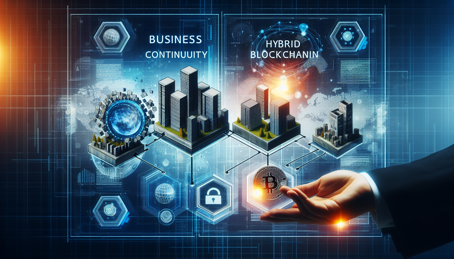 Business continuity with hybrid blockchain
