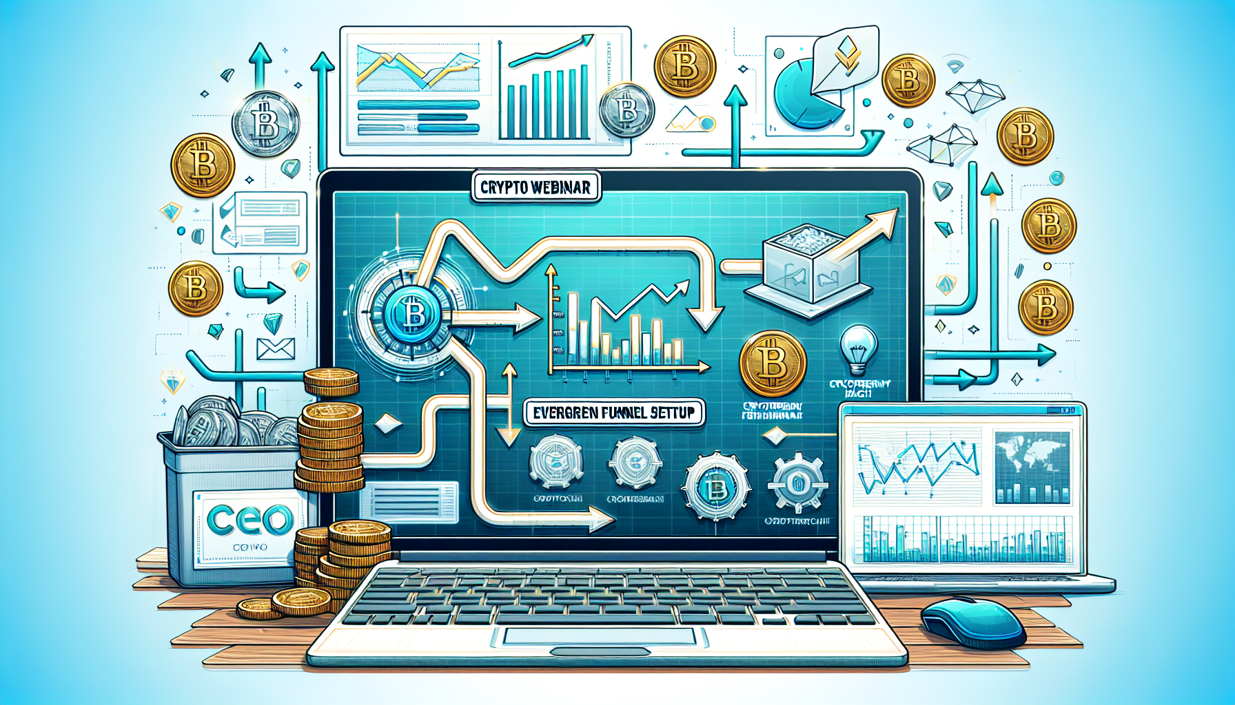 Crypto webinar evergreen funnel setup