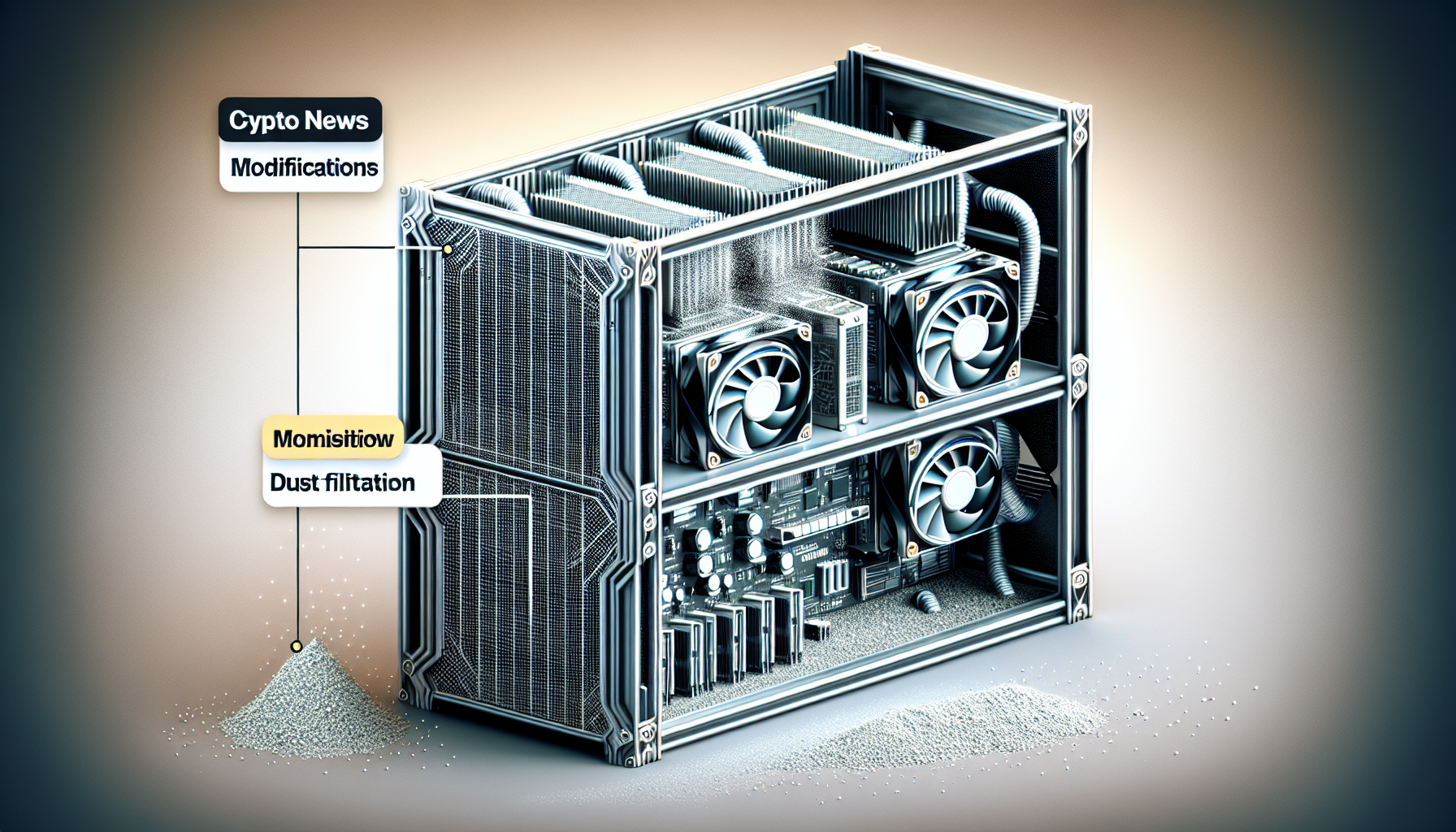 GPU mining rig dust filtration mods