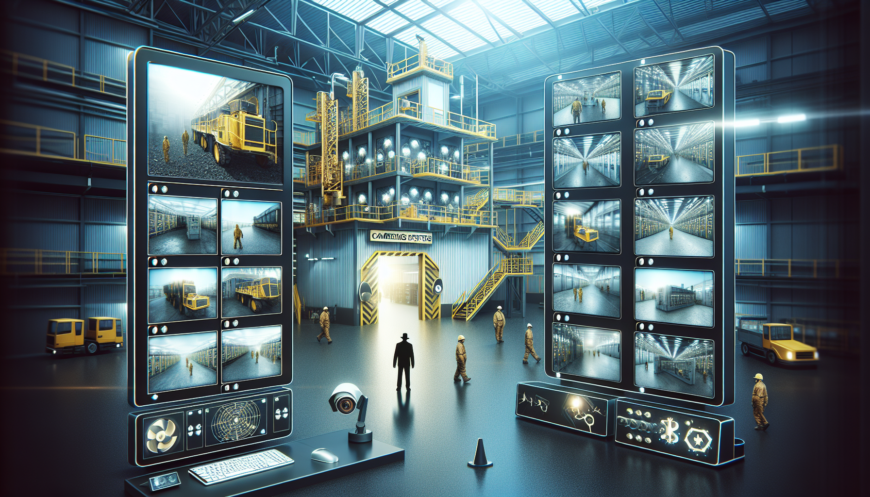 Mining facility security camera systems