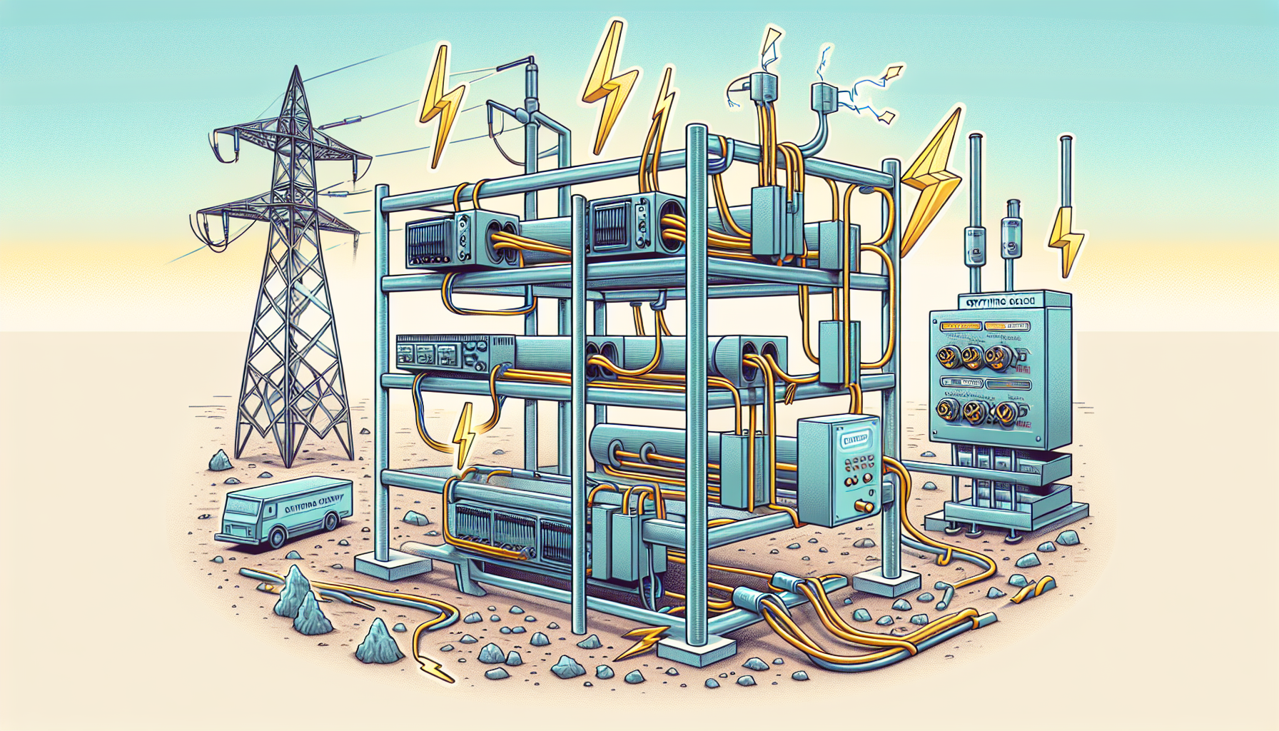 Mining farm lightning protection systems
