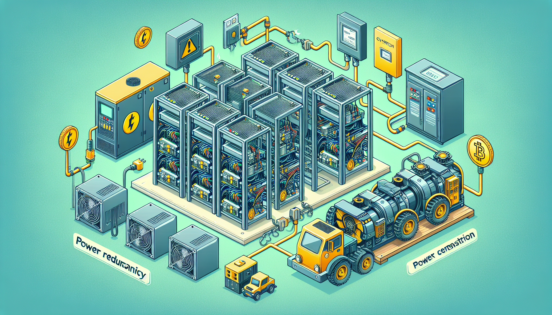 Power redundancy systems for mining