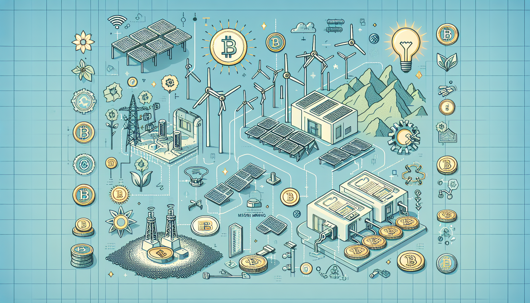 Renewable energy mining microgrid designs