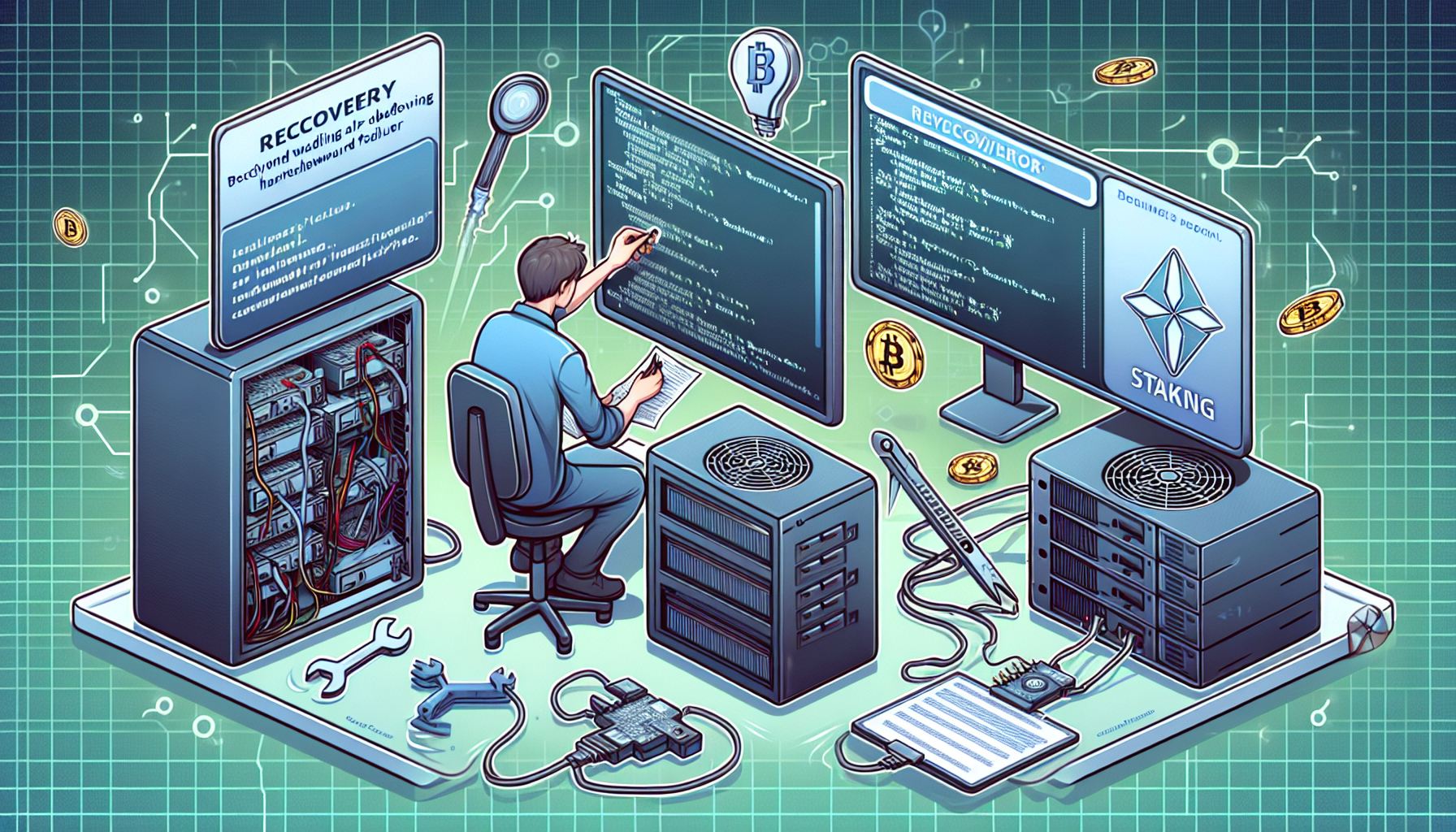Staking validator hardware failure recovery